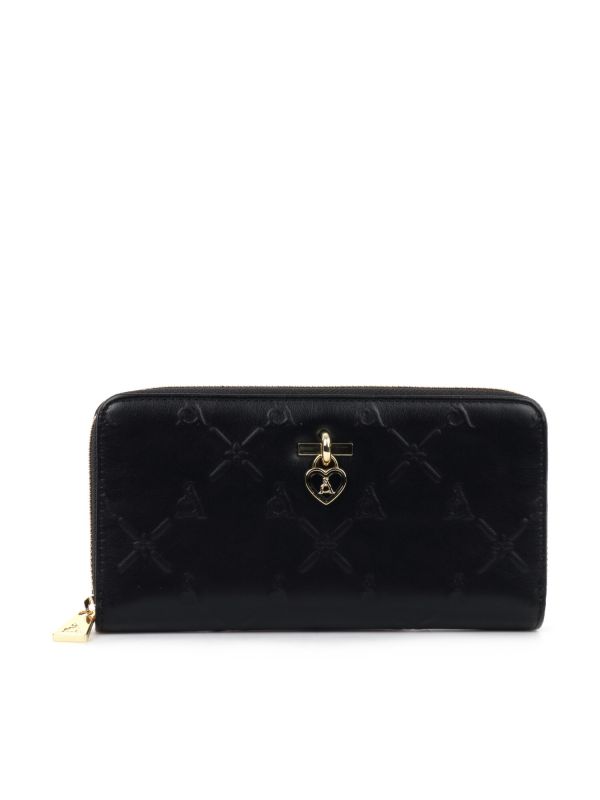 PORTAFOGLIO MONOGRAMMA L'ATELIER DU SAC DONNA NERO