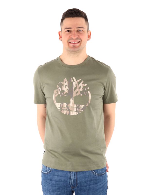 T-SHIRT TIMBERLAND DA UOMO VERDE MILITARE
