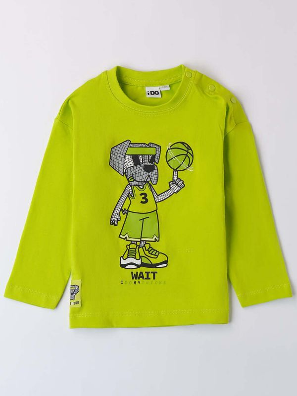 T-SHIRT CON STAMPA IDO BAMBINO LIME