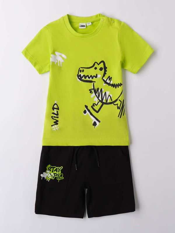 T-SHIRT CON BERMUDA IDO BAMBINO LIME