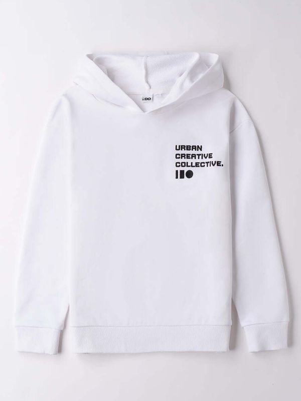 FELPA CON CAPPUCCIO IDO RAGAZZO BIANCO