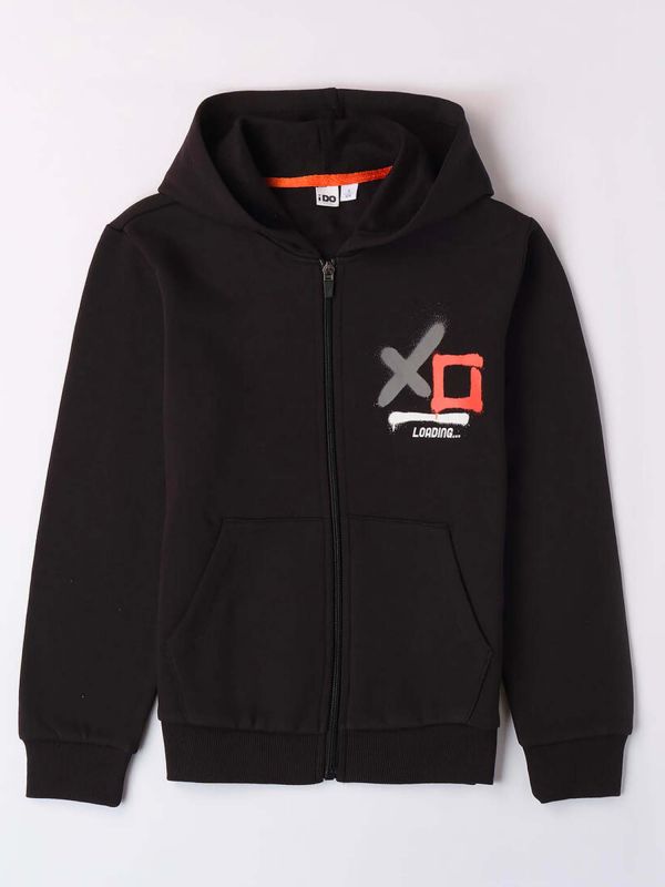 FELPA CON ZIP IDO RAGAZZO NERO