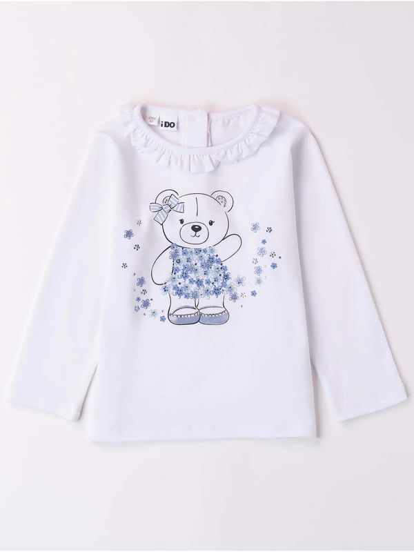 T-SHIRT CON STRASS IDO BAMBINA BIANCO