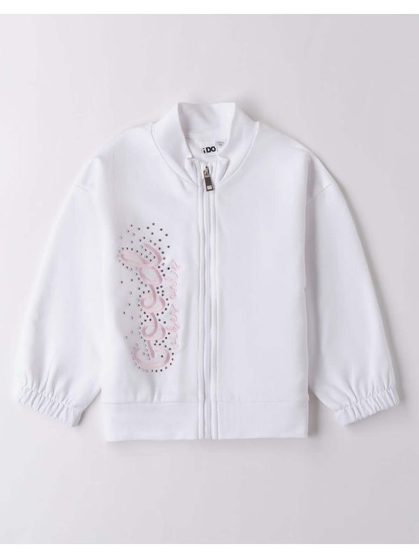 FELPA CON ZIP IDO BAMBINA BIANCO