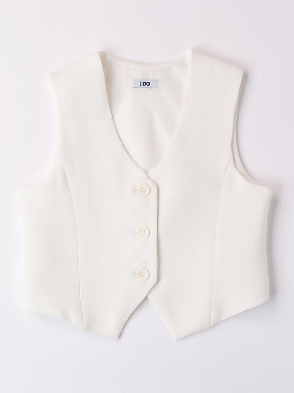 GILET IN CREPE IDO RAGAZZA BIANCO