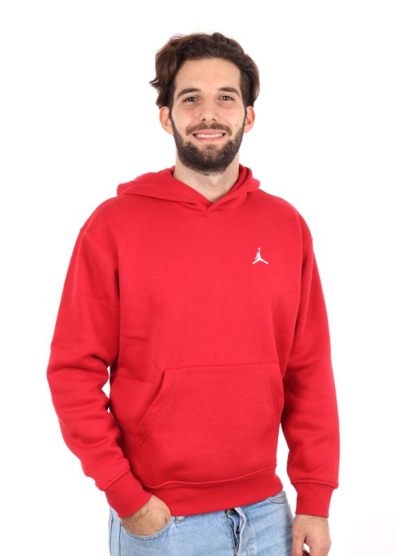 FELPA CON CAPPUCCIO BROOKLYN FLEECE JORDAN UOMO ROSSO