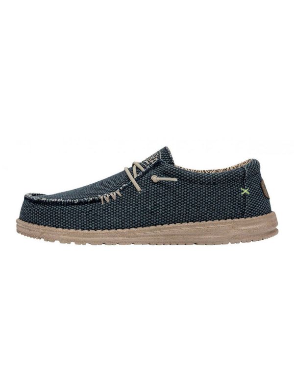 SLIP ON WALLY BRAIDED HEY DUDE  UOMO BLU