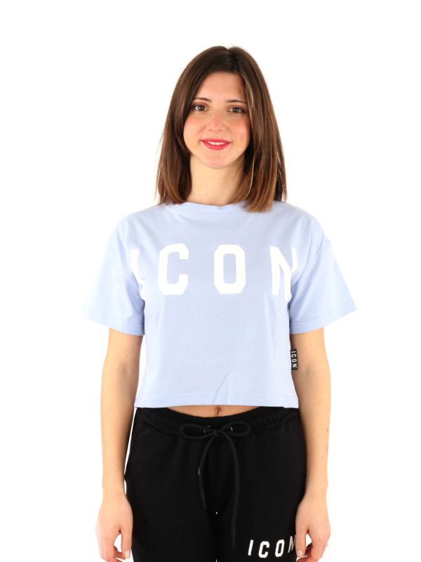 ICON T-SHIRT CROP - CELESTE