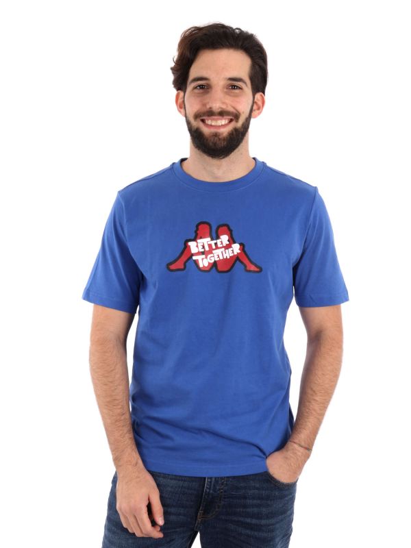 T-SHIRT LOGO GETTO KAPPA UOMO ROYAL