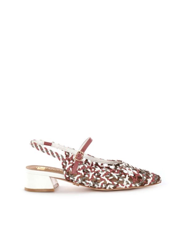 SLINGBACK CON CINTURINO CLYO' DONNA MARRONE ROSSO