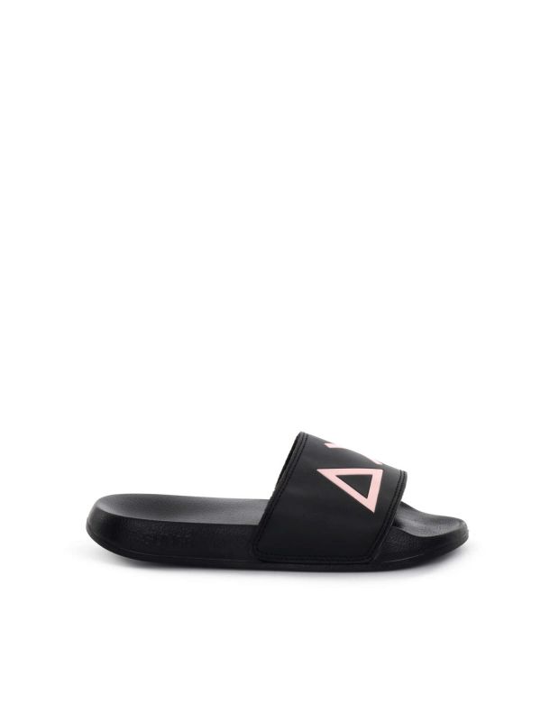 SUN68 SLIPPERS LOGO - NERO