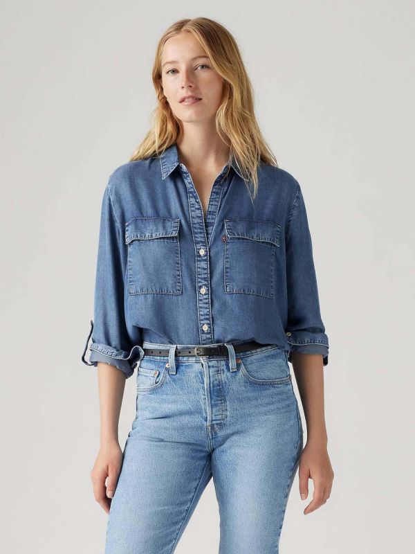 CAMICIA A MANICHE LUNGHE LEVI'S DA DONNA JEANS