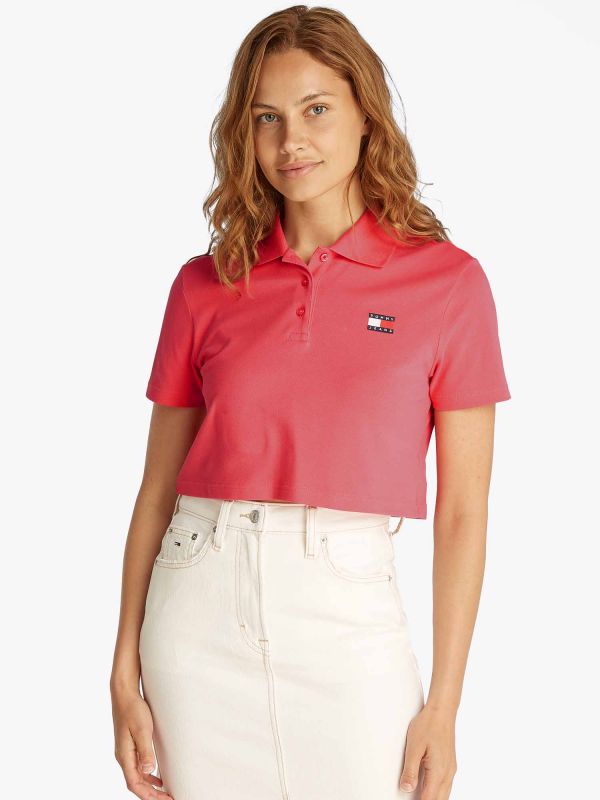 POLO CROPPED BADGE TOMMY JEANS DONNA CORALLO
