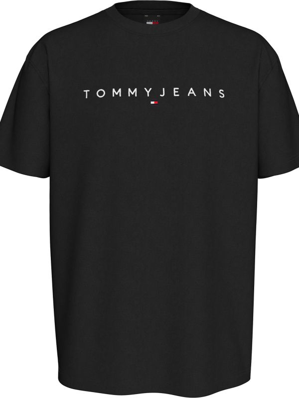 T-SHIRT CON LOGO RICAMATO TOMMY JEANS UOMO NERO