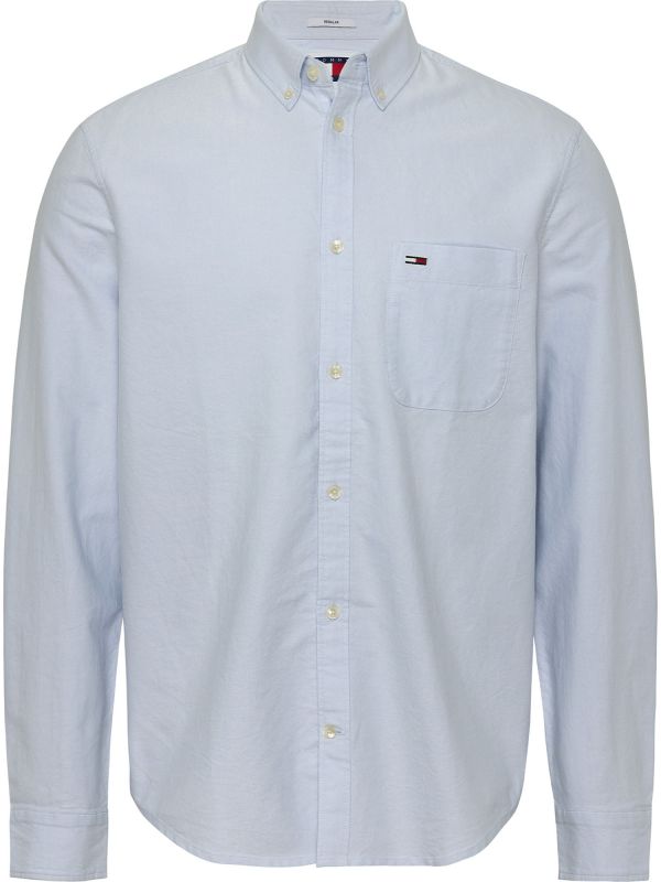CAMICIA UOMO TOMMY JEANS OXFORD SHIRT - CELESTE