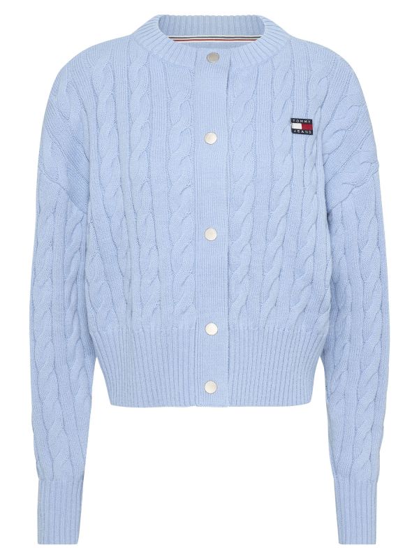 TOMMY H. BADGE CARDI - CELESTE