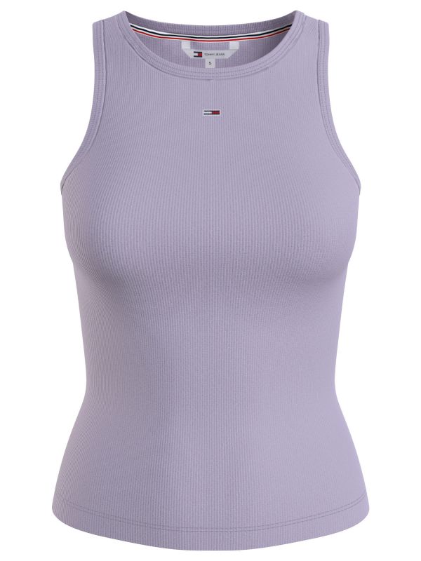 TOP DONNA ESSENTIAL A COSTE TOMMY JEANS - LAVANDA