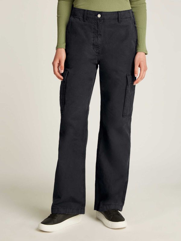 PANTALONE CARGO MIA RELAXED TOMMY JEANS DONNA NERO