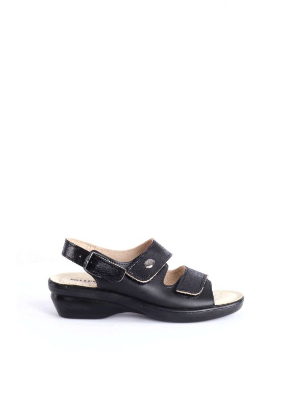 SANDALO CON STRAPPO VALLEVERDE DONNA NERO