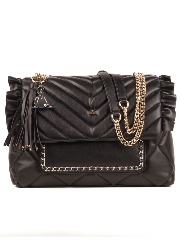 BORSA A SPALLA L ATELIER DU SAC NERO 13535 BLACK Online a Meca Moda Dress Shoes