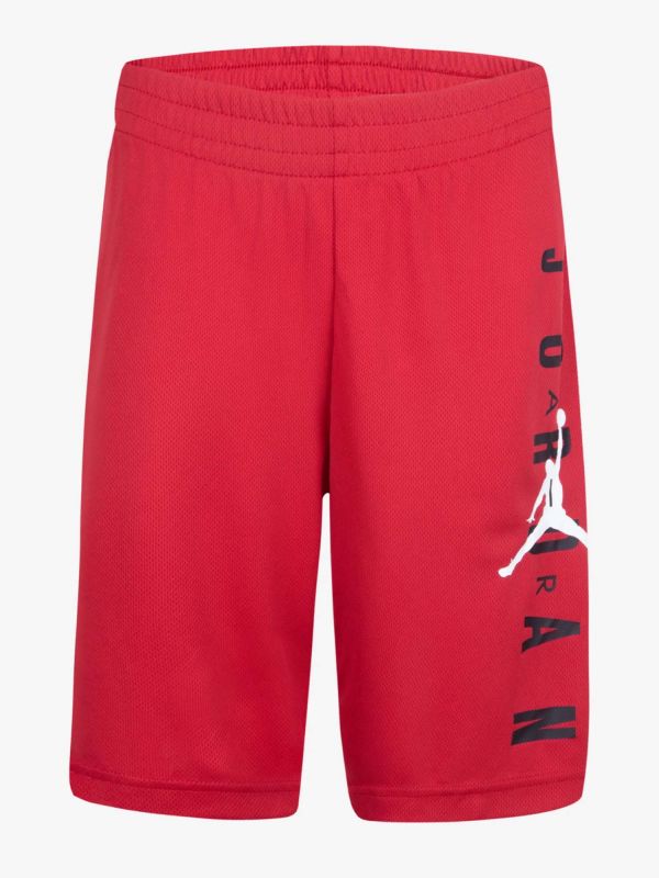 BERMUDA CON SCRITTA VERTICALE JORDAN DA RAGAZZO ROSSO