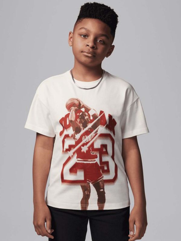 T-SHIRT CON STAMPA JORDAN BAMBINO PANNA