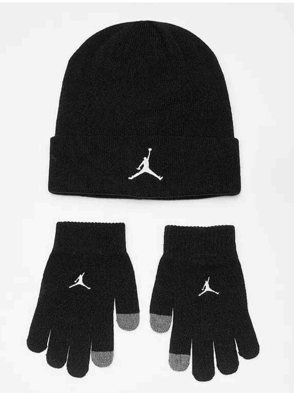 SET CAPPELLO E GUANTI JORDAN RAGAZZI NERO
