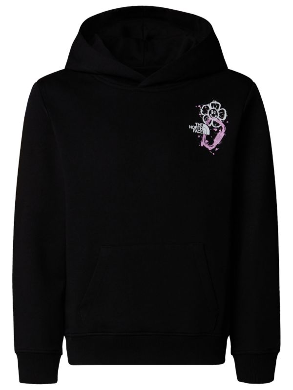 FELPA CON CAPPUCCIO GRAPHIC RELAX THE NORTH FACE BAMBINA NERO