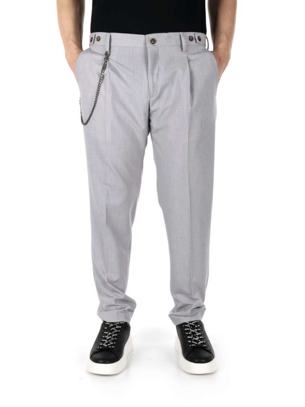 PANTALONE PENCE FB UOMO GRIGIO CHIARO