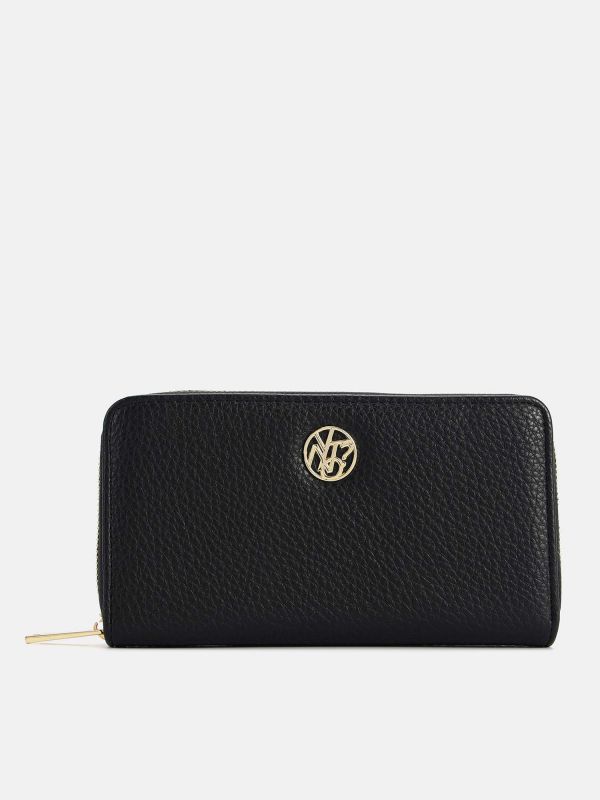 PORTAFOGLIO CON ZIP Y-NOT DONNA NERO