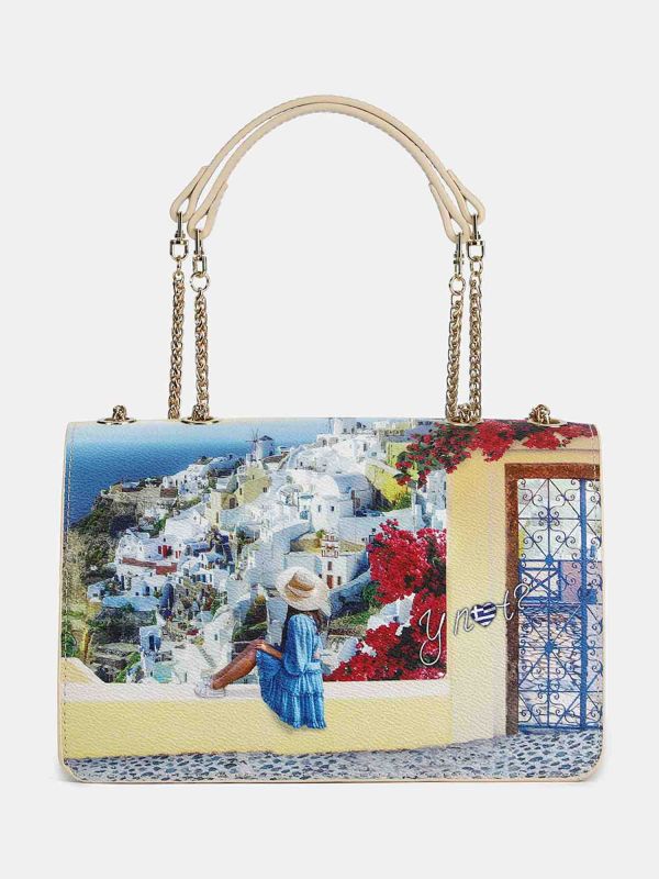 BORSA FLAP BAG CON CATENA Y-NOT? DA DONNA GRECIA