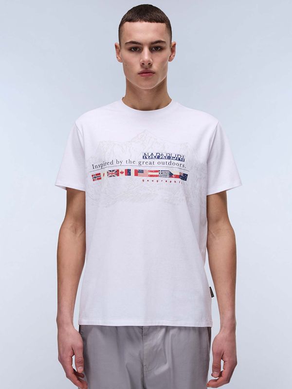 T-SHIRT S-TURIN NAPAPIJRI DA UOMO BIANCO