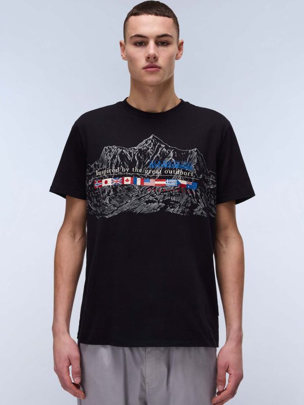 T-SHIRT S-TURIN NAPAPIJRI DA UOMO NERO