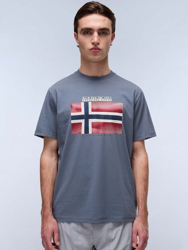 T-SHIRT S-LARI NAPAPIJRI DA UOMO GRIGIO