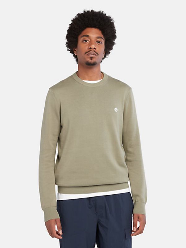 MAGLIONE GIROCOLLO TIMBERLAND - VERDE MILITARE