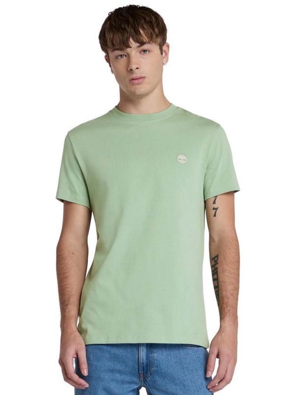 T-SHIRT LOGO PICCOLO RICAMATO TIMBERLAND UOMO VERDE