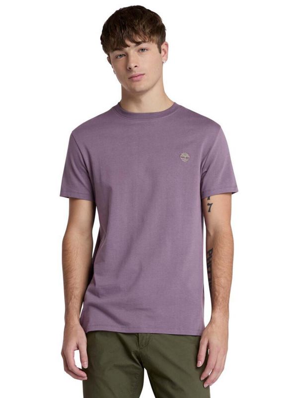 T-SHIRT LOGO PICCOLO RICAMATO TIMBERLAND UOMO VIOLA