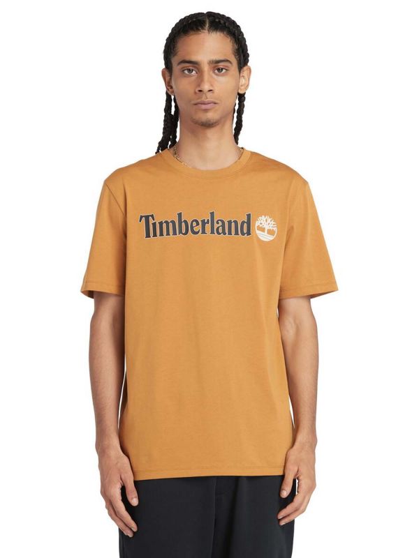 T-SHIRT CON LOGO LINEARE TIMBERLAND UOMO OCRA