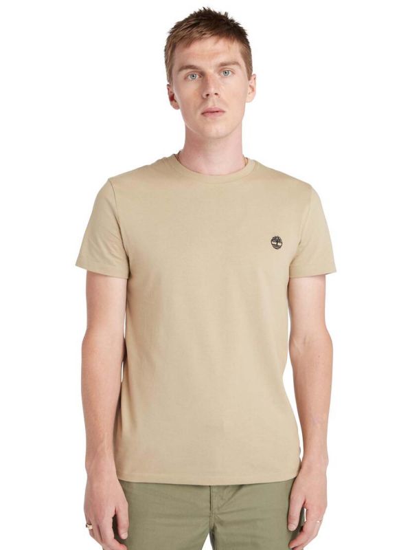 T-SHIRT LOGO PICCOLO RICAMATO TIMBERLAND UOMO BEIGE