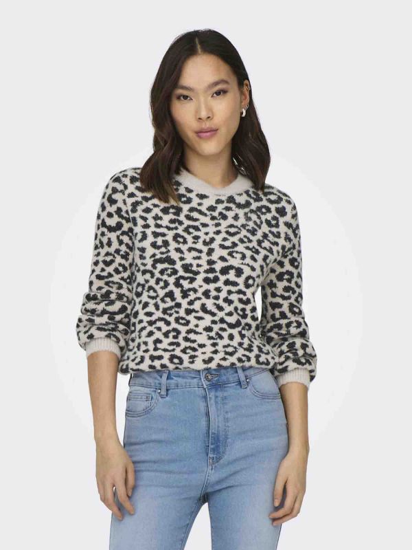 JDY LORRAINE ANIMAL - BEIGE