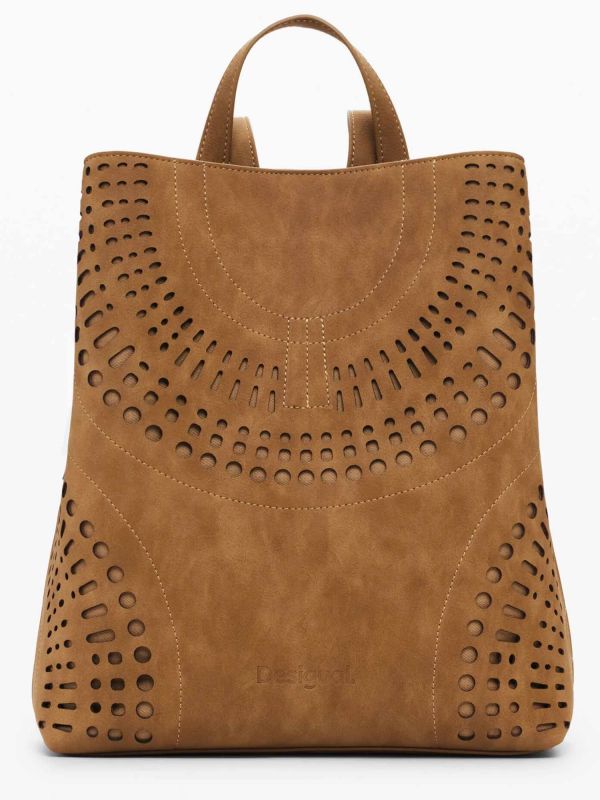 ZAINO TRAFORATO DESIGUAL DA DONNA CUOIO