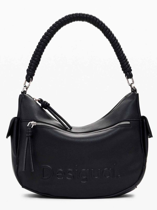BORSA OVALE DESIGUAL DA DONNA NERO