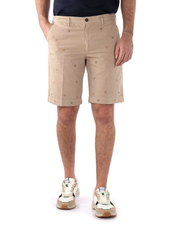 SHORT CON DISEGNI RICAMATI 40WEFT DA UOMO BEIGE