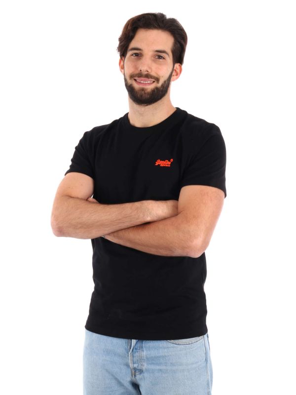 T-SHIRT ESSENTIAL LOGO SUPERDRY UOMO NERO