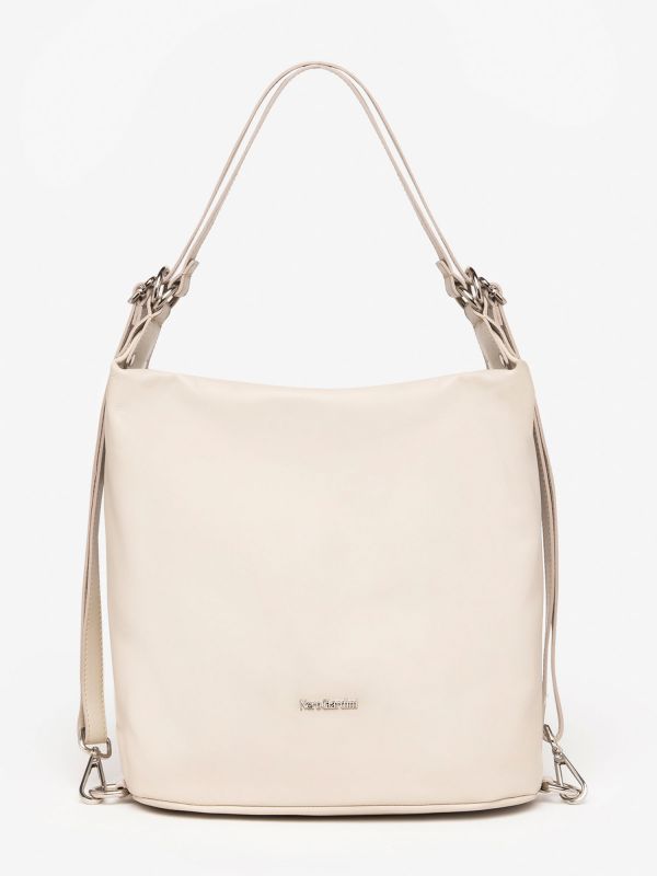 BORSA HOBO NERO GIARDINI - AVORIO