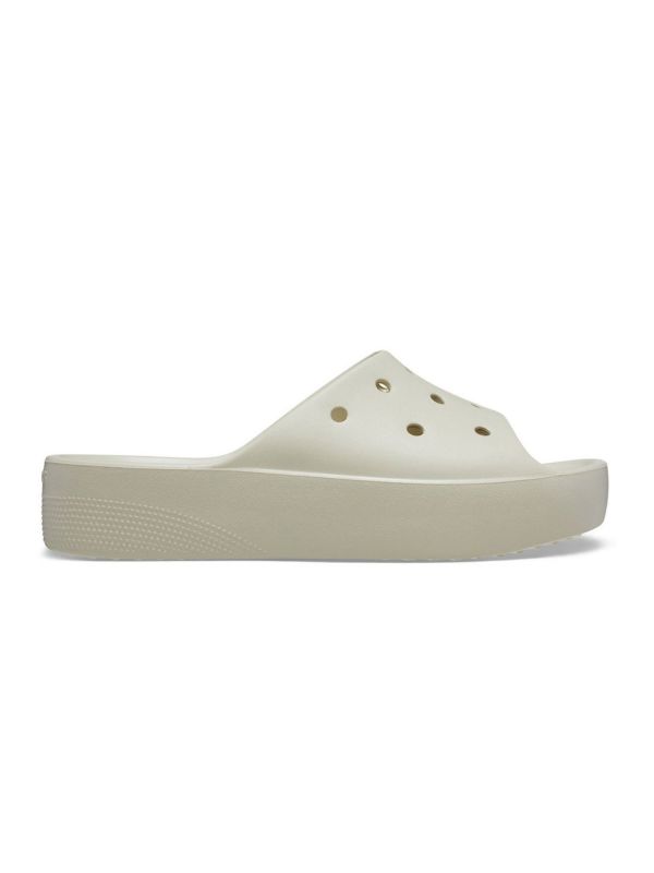 CIABATTA CLASSIC PLATFORM SLIDE CROCS DA DONNA PANNA