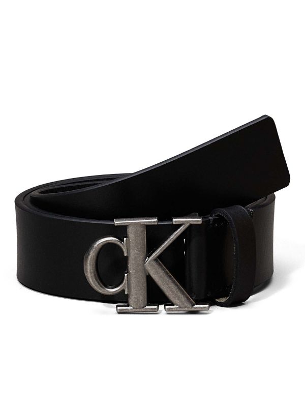 CINTURA MONOGRAM PLAQUE CALVIN KLEIN UOMO NERO