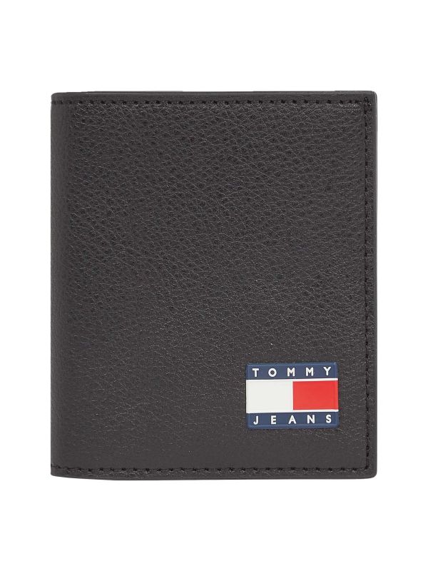 PORTAFOGLIO HERITAGE LTR TOMMY JEANS UOMO NERO