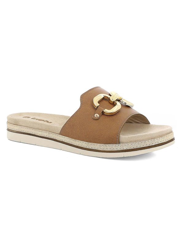 CIABATTA CON FASCIA INBLU DONNA CAMEL CIABATTA CON FASCIA INBLU DONNA CAMEL