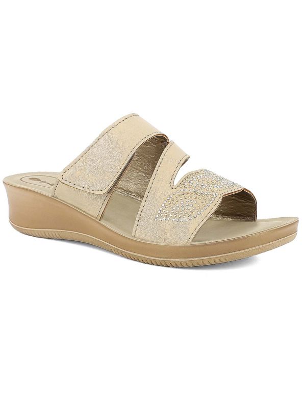 CIABATTA CON FASCIA DECORATIVA IN BLU DONNA SABBIA CIABATTA CON FASCIA DECORATIVA IN BLU DONNA SABBIA